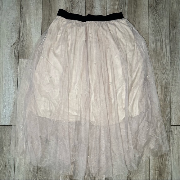 Sadie & Sage corduroy pleated skirt pink